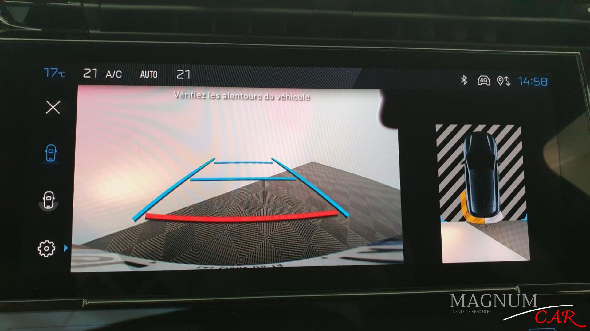 caméra de recule de la Peugeot 308